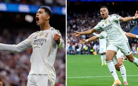 Bellingham and Mbappé fire Real Madrid past Barcelona to go five points clear in La Liga