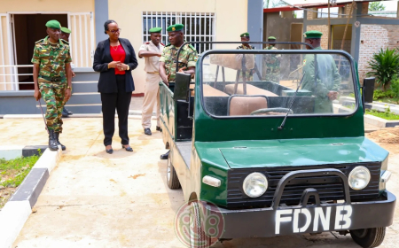 Burundi army unveils locally made military vehicle