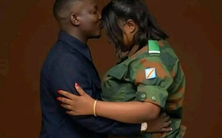 DRC female soldier gets one-year suspended sentence over viral kissing photos