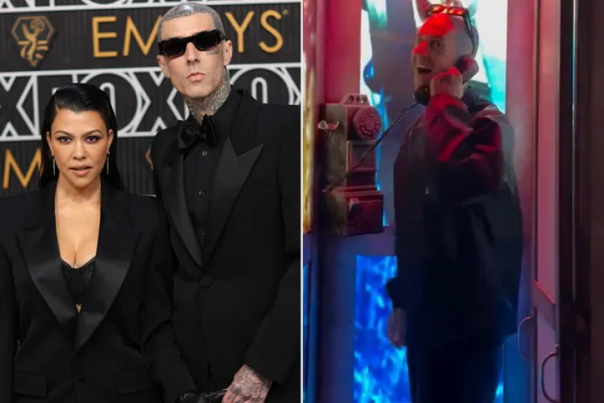 Kourtney Kardashian Stuns Travis Barker with an Epic Halloween Scare Zone at Their Home