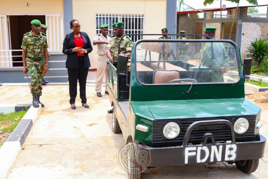 Burundi army unveils locally made military vehicle