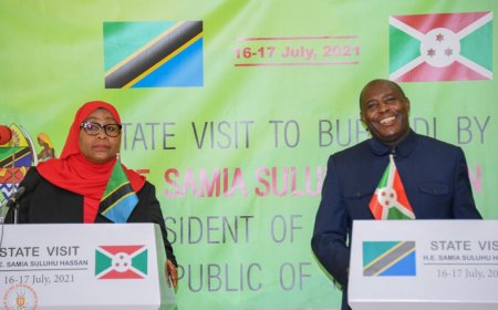 Ndayishimiye attends Samia Suluhu’s swearing-In