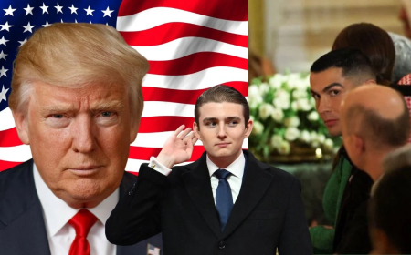 Trump and Ronaldo share private moment as President jokes about son Barron during White House visit