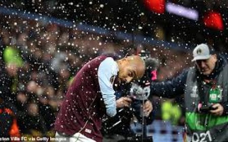 BREAKING: Aston Villa vs Young Boys HALTED after away fans hurl ripped-out seats at police