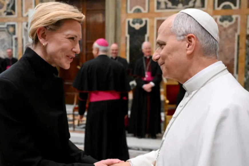 Pope Leo XIV hosts Hollywood stars at the Vatican