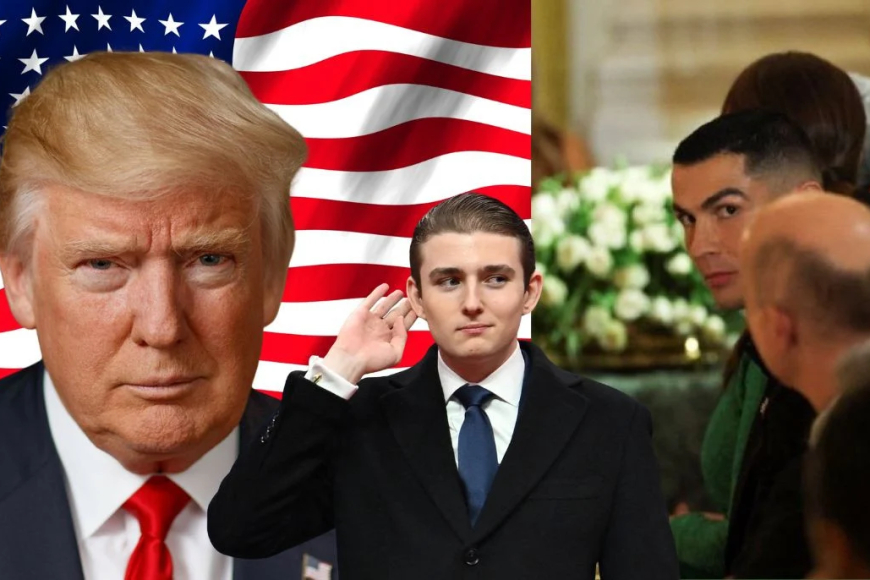 Trump and Ronaldo share private moment as President jokes about son Barron during White House visit