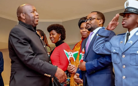 Evariste Ndayishimiye  arrives in Washington