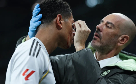 Bellingham left bloodied with TWO players sent off on nightmare night for Xabi Alonso