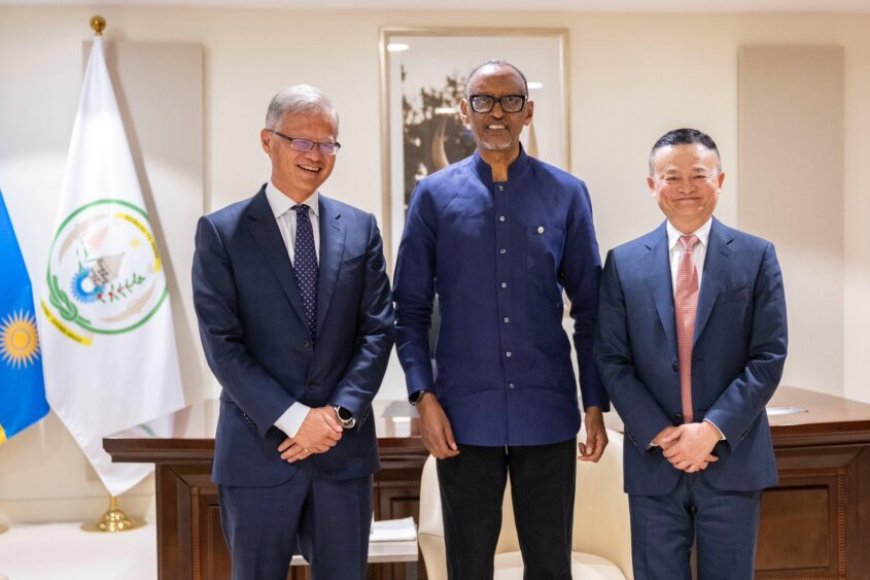 Kagame hosts Jack Ma and Jerry Yang